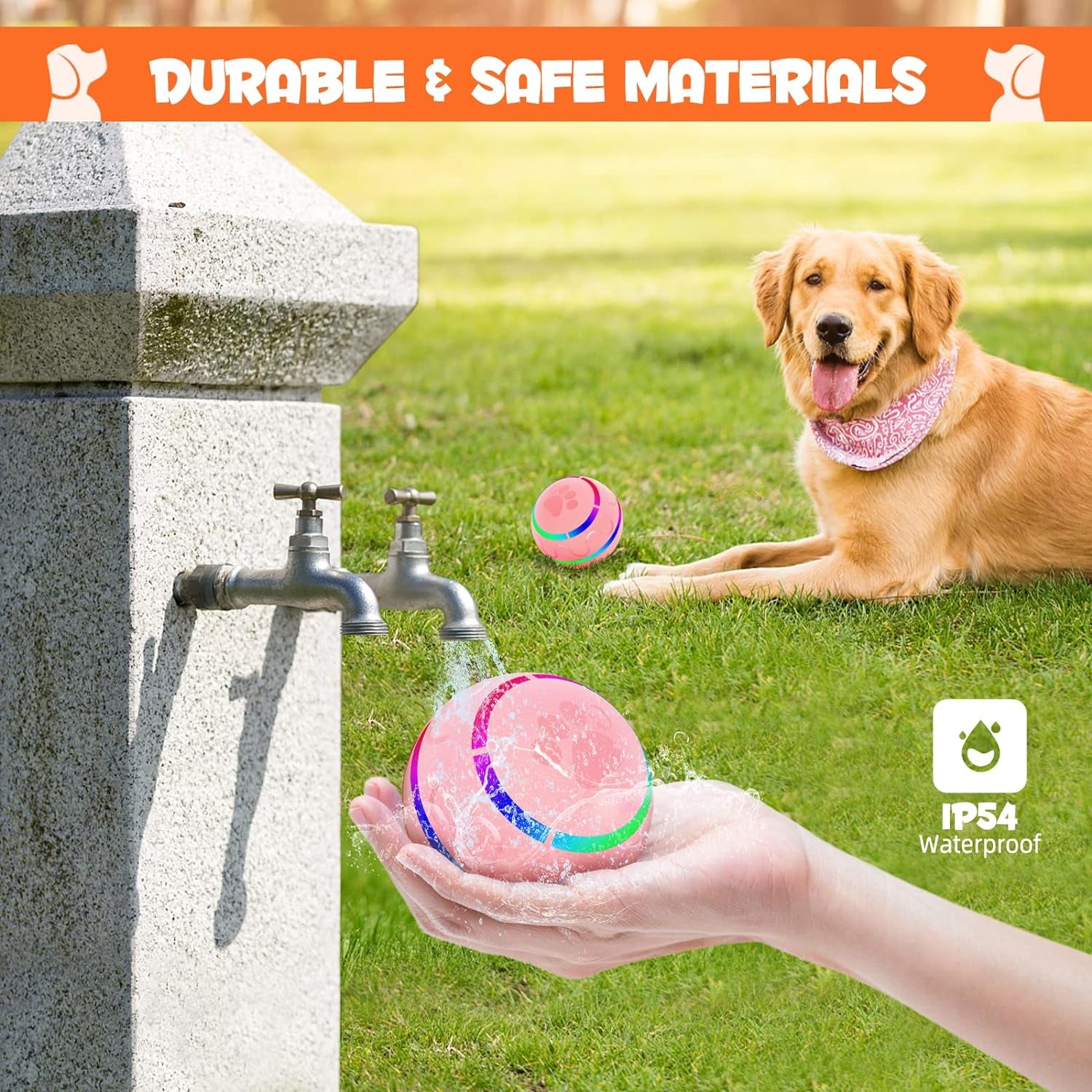 Balle Interactive Automatique pour Chien – LED & Mouvement Intelligent 