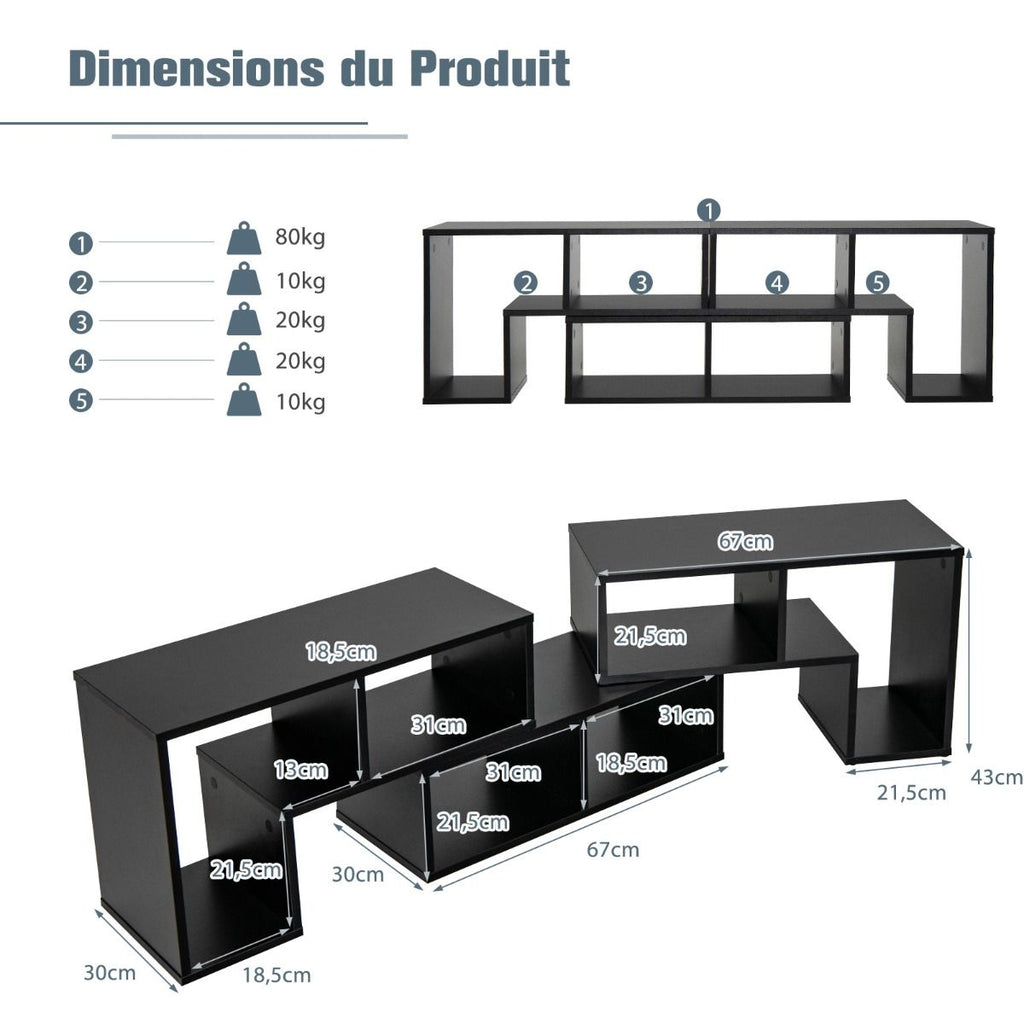 Meuble TV Modulable 3 Pièces – Design Minimaliste