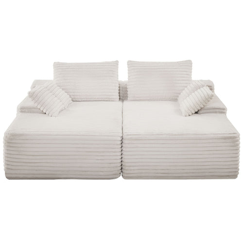 Canapé 2 Places XXL 210 cm en Velours Côtelé