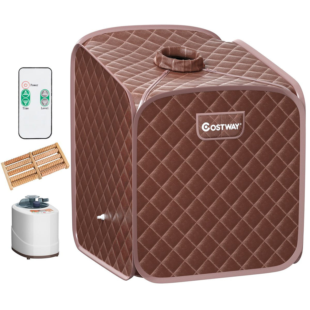 Sauna Spa à Vapeur Portable avec télécommande et accessoires