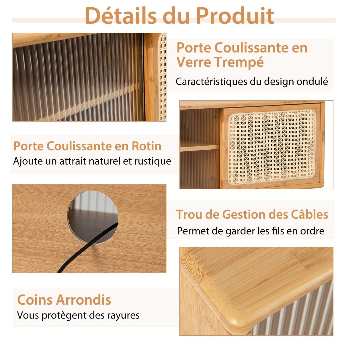 Meuble TV en Bambou 