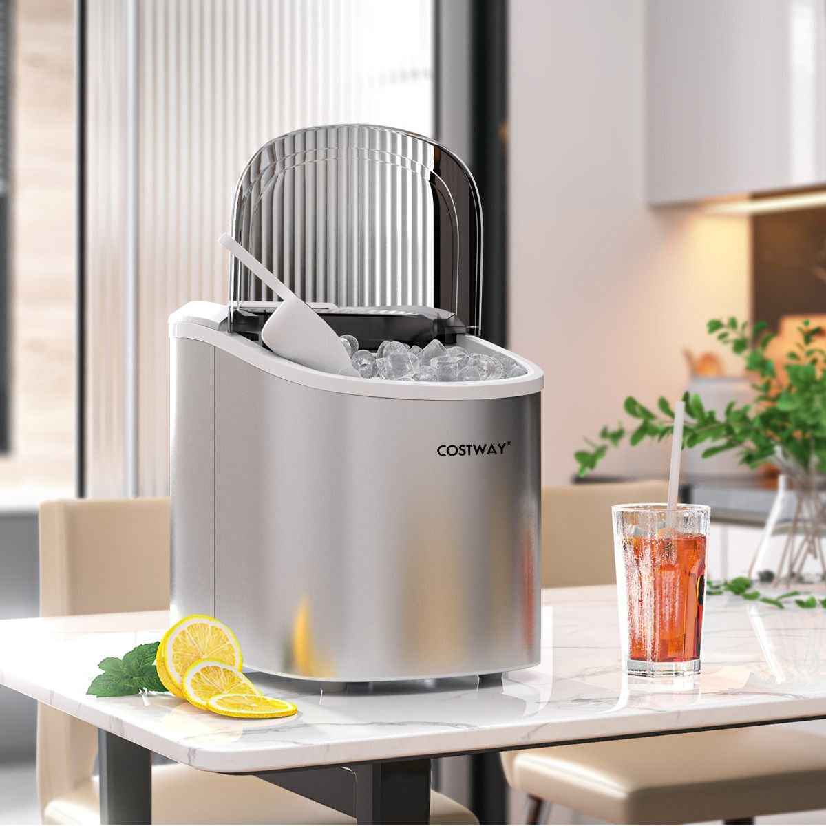 Machine à Glaçons Portable 12 kg/24 h – 2 Tailles de Glaçons
