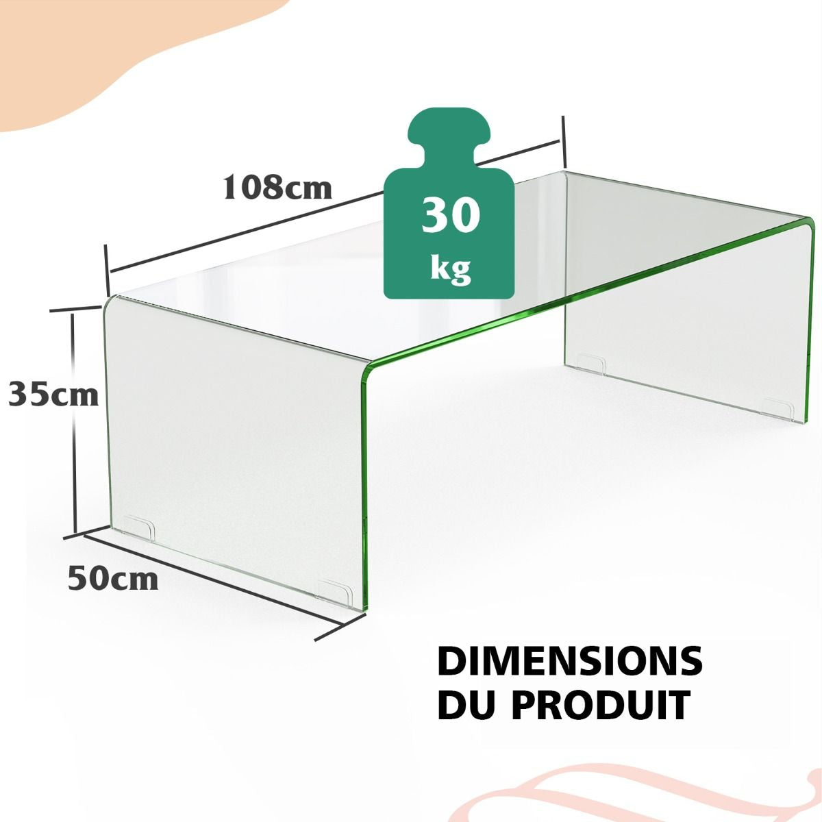 Table Basse en Verre Trempé – Design Minimaliste et Modulable