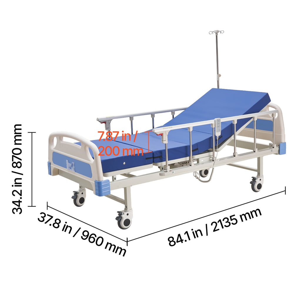 Lit médicalisé électrique 2 fonctions avec matelas haute densité