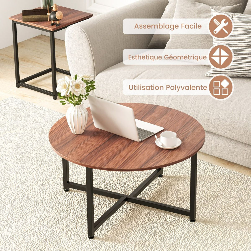 Ensemble de 3 Tables Basses et Tables d’Appoint – Design Moderne